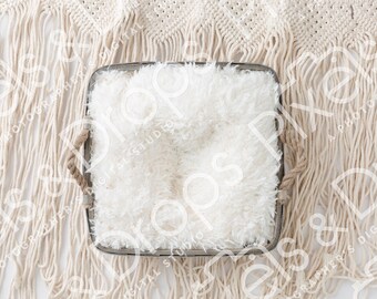 Square Bowl Boho Newborn Digital Backdrop, Digital Backdrop for Newborn, Digital Background, PNG Baby Backdrop, Backdrop for Photoshop