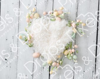 Heartwood Easter Wreath Newborn Digital Backdrop, Digital Backdrop, Newborn Digital Background, PNG Baby Backdrop, Backdrop for Photoshop