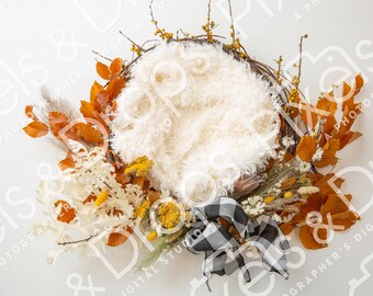 Fall Leaves Newborn Digital Backdrop, Digital Backdrop for Newborn, Newborn Digital Background, PNG Baby Backdrop, Backdrop for Photoshop