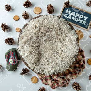 Happy Camper Newborn Digital Backdrop, Digital Backdrop for Newborn, Newborn Digital Background, PNG Baby Backdrop, Backdrop for Photoshop