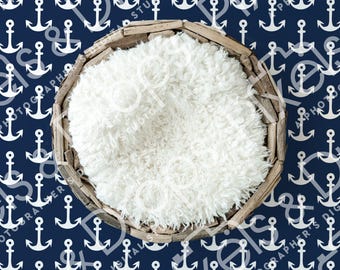 Anchors Away Newborn Digital Backdrop, Digital Backdrop for Newborn, Newborn Digital Background, PNG Baby Backdrop, Backdrop for Photoshop