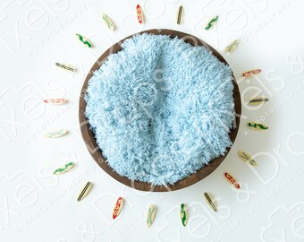 Surfer Newborn Digital Backdrop, Digital Backdrop for Newborn, Newborn Digital Background, PNG Baby Backdrop, Photoshop, Surfboard, Surf