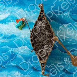 Gone Fishing Newborn Digital Backdrop, Digital Backdrop for Newborn, Newborn Digital Background, PNG Baby Backdrop, Backdrop for Photoshop