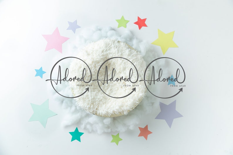 Backdrop for Photoshop Digital Backdrop for Newborn Colorful Stars Newborn Digital Backdrop PNG Baby Backdrop Newborn Digital Background
