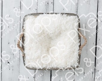Square Bowl Wood Newborn Digital Backdrop, Digital Backdrop for Newborn,Newborn Digital Background,PNG Baby Backdrop, Backdrop for Photoshop