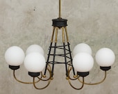 Original Stilnovo six lights italian chandelier from the 60s