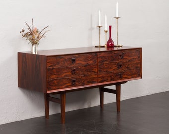 Rosewood Scandinavian sideboard with 6 drawers by Brouer Mobelfabrik, Denmark 1960s