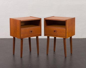 Pair of  Danish mid-century teak nightstands,1970s