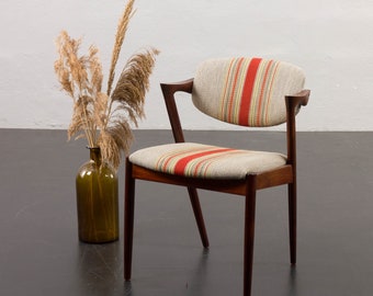 Kai Kristiansen model 42 chair in rosewood and original mid century upholstery, Denmark 1960s