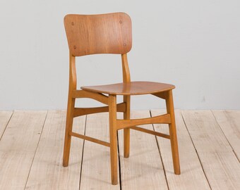 Danish mid century modern teak desk chair in Mogensen style