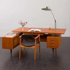 Mid century modern l hotsell shaped desk