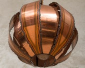 Svend Age Holm Sorensen danish copper brutalist lamp