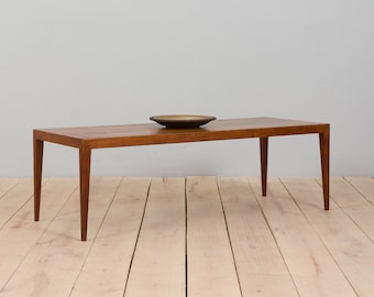Long Danish Mid Century rosewood coffee table by Severin Hansen for Haslev, 1960s