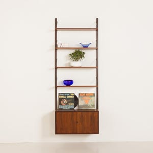 Poul Cadovius rosewood one bay wall unit for Cado, Denmark 1960s