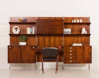 Italienisches mid century Wandregal von George Coslin für 3V Arredamenti, 1960er