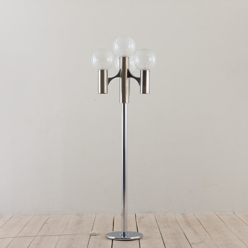 Sciolari floor lamp with 4 Murano glass shades, Italy, 1970s image 2