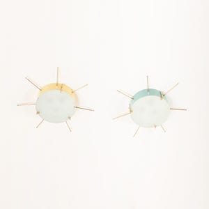 Italian mid century wall lights or ceiling flush mount lights in the style of Gio Ponti, 1950s