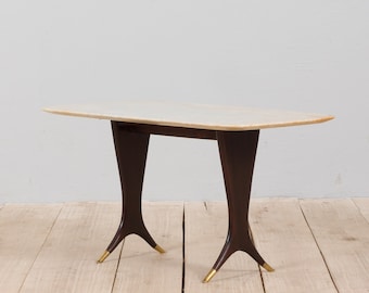 Table basse Guglielmo Ulrich avec plateau en marbre, Italie, années 50.