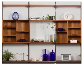 Custom assambled for Aida Kai Kristiansen teak FM mobler wall unit.