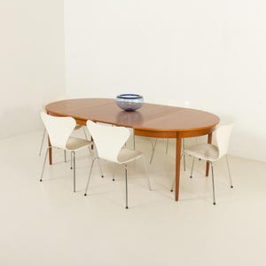 Danish teak extendable table with 2 leaves, 1960s