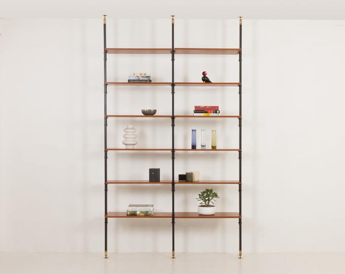 Italian Mid-century Floor to Ceiling Bookcase and Room Divider, 1960s ...