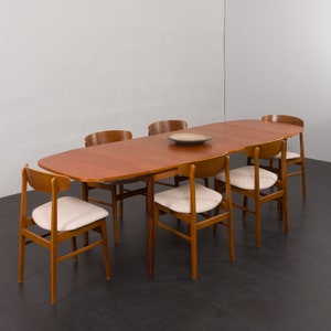 Danish drop leaf extension table in Arne Vodder style, 1960s