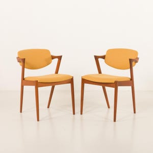 Kai Kristiansen vintage chairs in teak, model 42, set of 2, Denmark 1960s