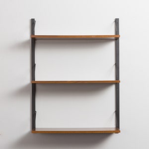 Poul Cadovius set of 3 extra deep walnut shelves for Cado, Denmark, 1960s image 3