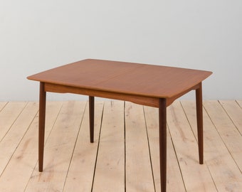 Petite table à rallonges rectangulaire en teck, Danemark, 1970