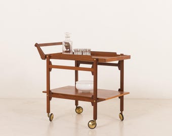 Desserte scandinave du milieu du siècle en teck, desserte, 1960