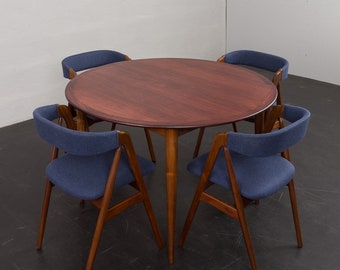 Circular dining table in rosewood, model 'PJ 2-5' by Grete Jalk for P. Jeppesen, Denmark 1960s