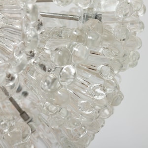 Venini style Murano glass flowers Sputnik chandelier, Italy 1970s image 5