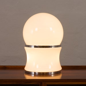 Large Opaline Glass Table Lamp by Goffredo Reggiani for Reggiani, Italy 1960s