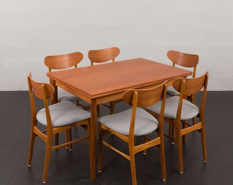 Klassieke teakhouten uitschuifbare eettafel van AR Mobler, Denemarken, jaren 60