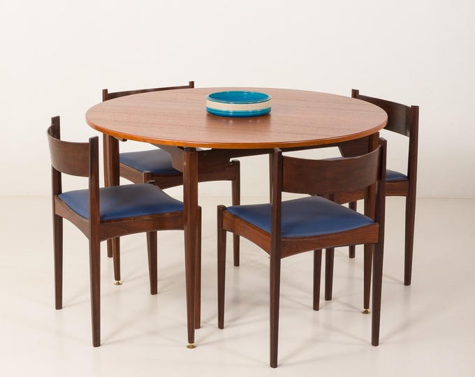 Italian Mid Century Dining Table in Teak, 1960s - Etsy
