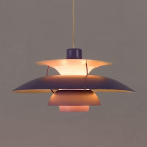 Violet PH5 pendant lamp by Poul Henningsen for Louis Poulsen, Denmark, 1970s