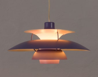 Violet PH5 pendant lamp by Poul Henningsen for Louis Poulsen, Denmark, 1970s