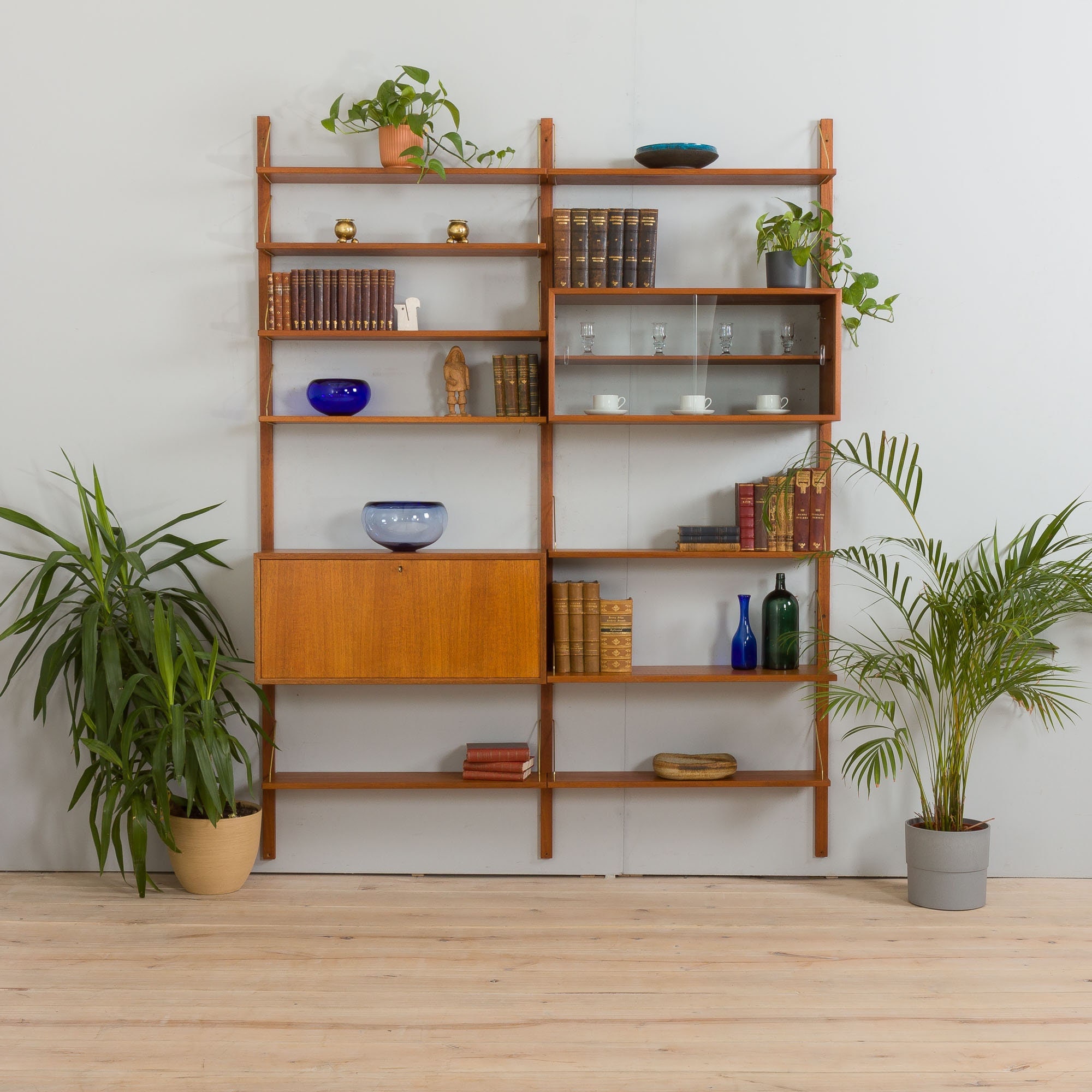 Danish Teak Modular Shelving System W Secretary Desk in the Etsy