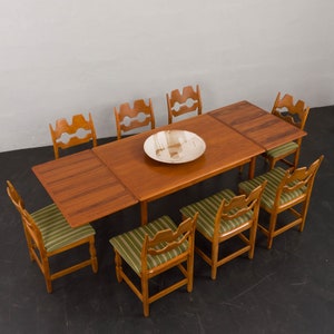 Large extension teak dining table by H. Sigh & Søn Møbelfabrik, Denmark 1960s