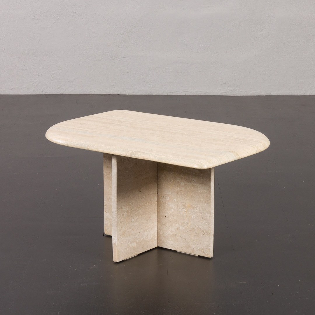 Italian Small Mid Century Travertine Coffee Table, 1970s - Etsy