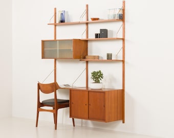 Preben Sorensen Zweiach Teakholz-Wandschrank, PS-Systemen Randers, Dänemark, 1960er Jahre