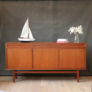 Danish mid century teak sideboard highboard in Ulferts Möbler style, 1960s