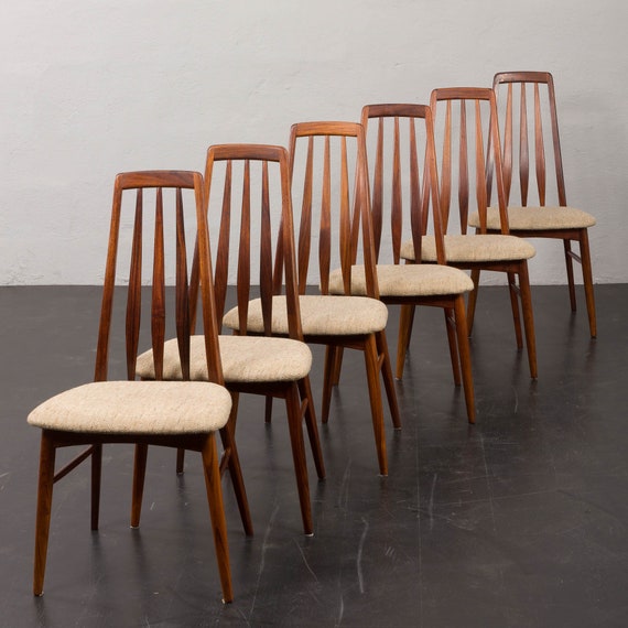 Danish Rosewood Eva Dining Chairs by Niels Koefoed for Koefoeds