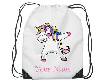 Personalised Princess Gym Bag PE Dance Sports School Swim Bag Waterproof