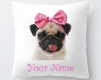 Pug pillow | Etsy Pug pillow case | Etsy