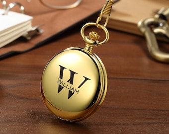 Personalized Pocket Watch: Custom Engraved Groomsmen Gift UK