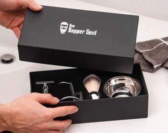 Safety Razor Wet Shave Kit for Dad, Classic Father's Day Gift, Unique Father's Day Shaving Gift Set
