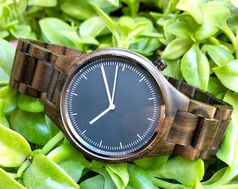 FREE ENGRAVING  Mens Wood Watch, Father of the Groom Gift