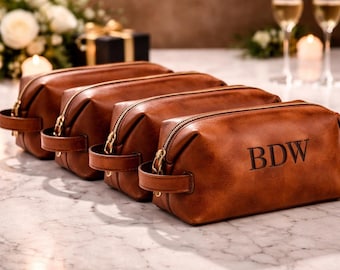 Reise-Kulturbeutel Dopp Kit |Trauzeugen Geschenk Set | Personalisiertes Rasierset für Ihn