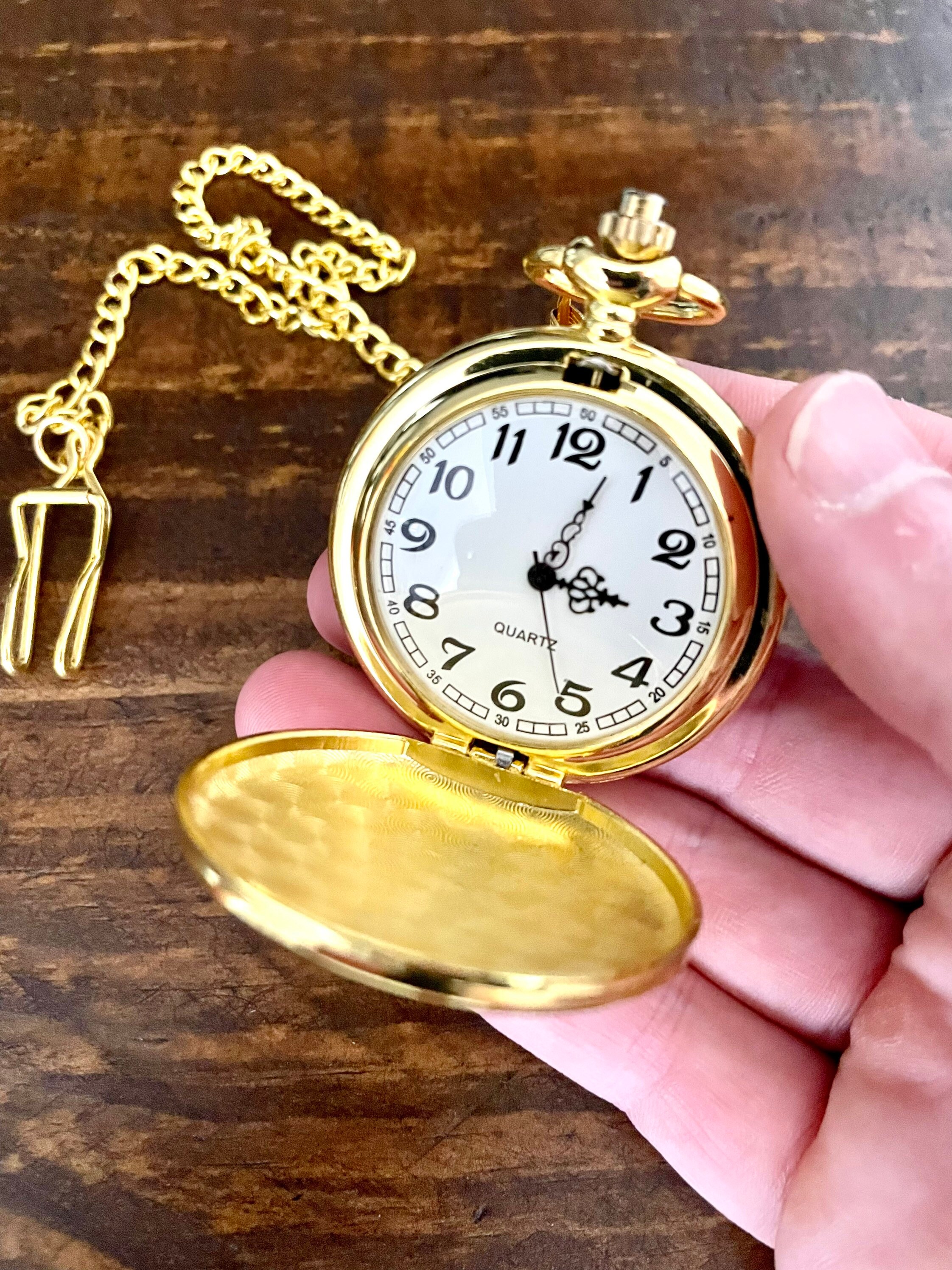 Personalized Gold Pocket watch for Men Custom Pocket watch Etsy
